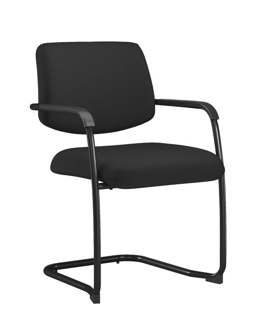Stacking Chair Aria Lightweight Black Boardroom Chair BCF/D336V/BK - enlarged view
