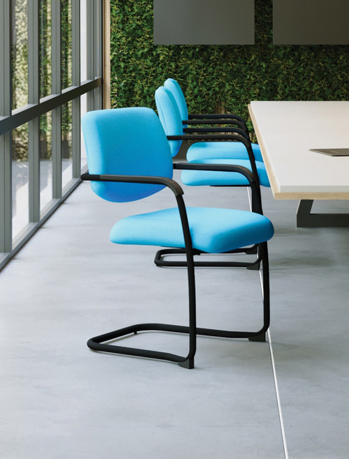 Stacking Chair Aria Lightweight Blue Boardroom Chair BCF/D336V/BL