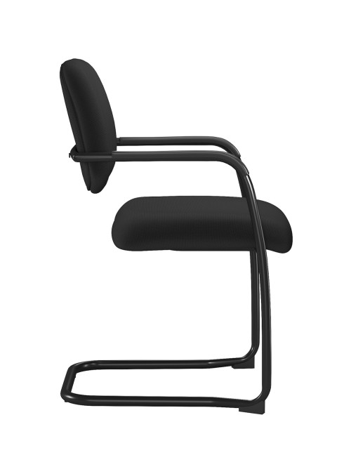 Stacking Chair Aria Lightweight Black Boardroom Chair BCF/D336V/BK - enlarged view