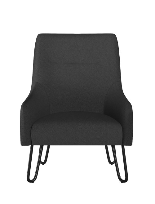 Accent Chair Oslo Black Fabric Reception Chair BCF/F272/BK - enlarged view