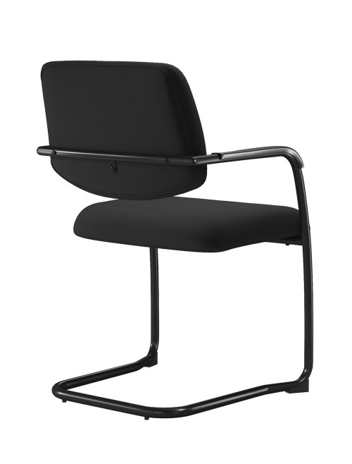 Stacking Chair Aria Lightweight Black Boardroom Chair BCF/D336V/BK - enlarged view