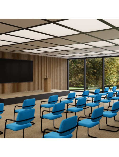 Stacking Chair Aria Lightweight Blue Boardroom Chair BCF/D336V/BL - enlarged view