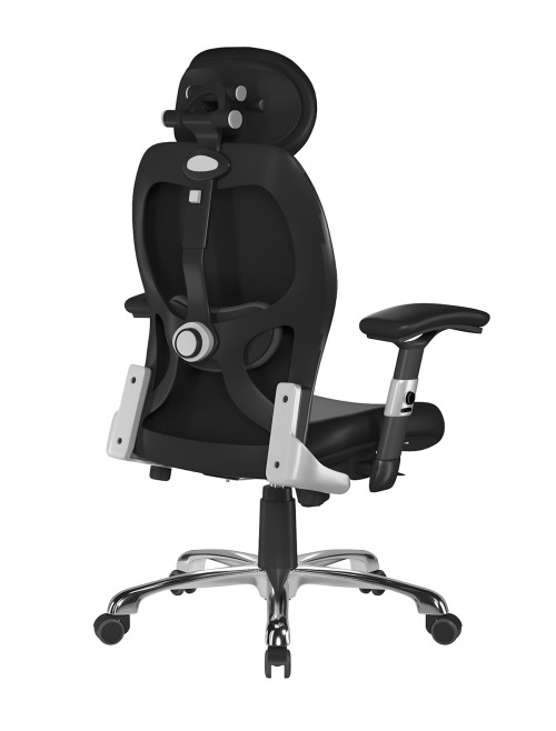 Heavy Duty Ergo 24hr 24 Stone Luxury Executive PU Office Chair Black ERGO/PU/BK - enlarged view
