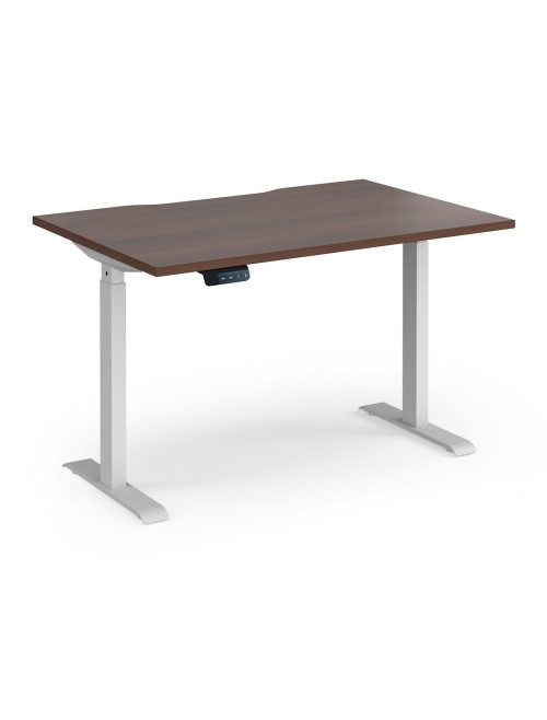 Sit Stand Desk Walnut Elev8 Contract Height Adjustable Desk 1200mm EVC-1200-S-W - enlarged view