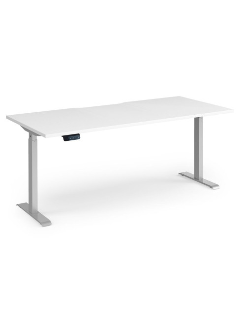 Sit Stand Desk White Elev8 Contract Height Adjustable Desk 1800mm EVC-1800-S-WH - enlarged view