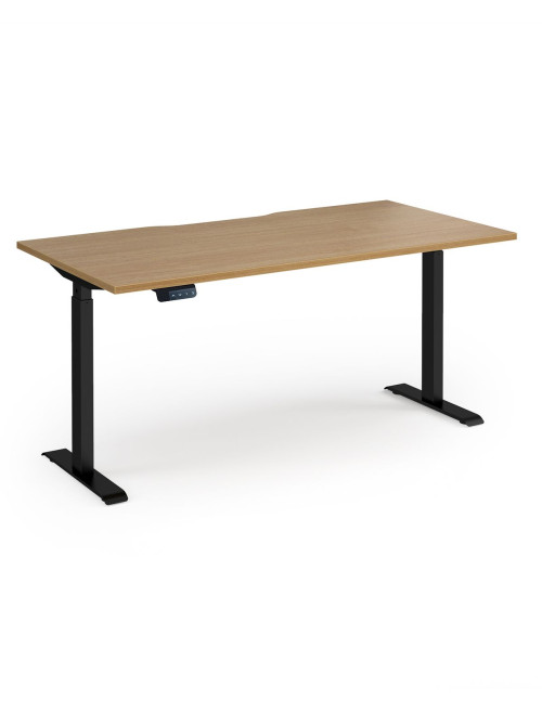Sit Stand Desk Oak Elev8 Contract Height Adjustable Desk 1600mm EVC-1600-S-O - enlarged view