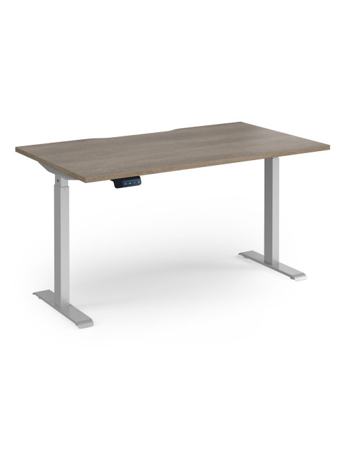 Sit Stand Desk Nebraska Oak Elev8 Contract Height Adjustable Desk 1400mm EVC-1400-S-NO - enlarged view