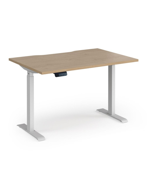 Sit Stand Desk Kendal Oak Elev8 Contract Height Adjustable Desk 1200mm EVC-1200-S-KO - enlarged view