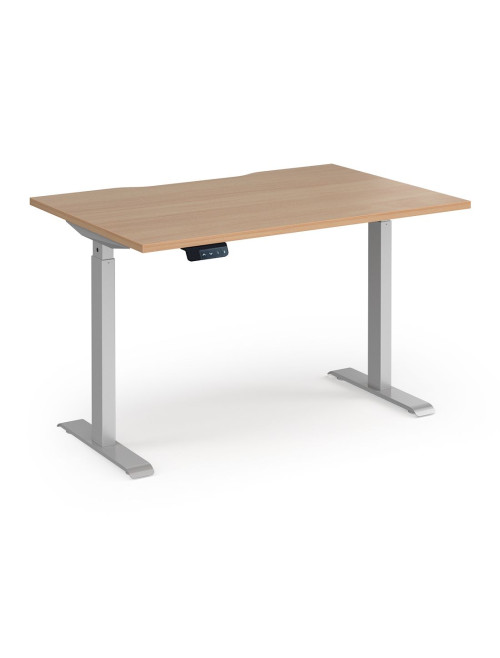 Sit Stand Desk Beech Elev8 Contract Height Adjustable Desk 1200mm EVC-1200-S-B - enlarged view