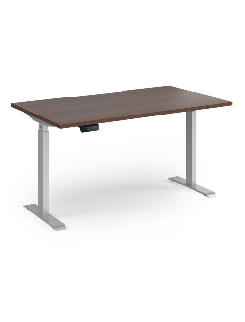 Sit Stand Desk Walnut Elev8 Contract Height Adjustable Desk 1400mm EVC-1400-S-W - enlarged view
