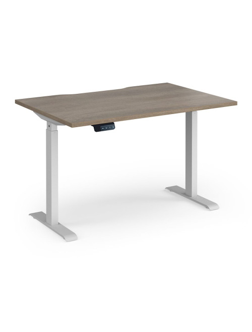 Sit Stand Desk Nebraska Oak Elev8 Contract Height Adjustable Desk 1200mm EVC-1200-S-NO - enlarged view