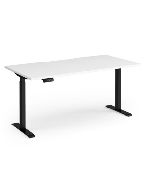 Sit Stand Desk White Elev8 Contract Height Adjustable Desk 1600mm EVC-1600-S-WH - enlarged view