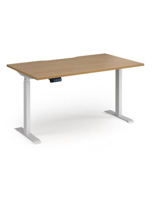 Sit Stand Desk Oak Elev8 Contract Height Adjustable Desk 1400mm EVC-1400-S-O - enlarged view