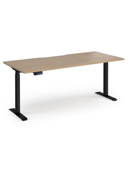 Sit Stand Desk Kendal Oak Elev8 Contract Height Adjustable Desk 1800mm EVC-1800-S-KO - enlarged view