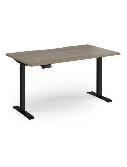 Sit Stand Desk Nebraska Oak Elev8 Contract Height Adjustable Desk 1400mm EVC-1400-S-NO - enlarged view