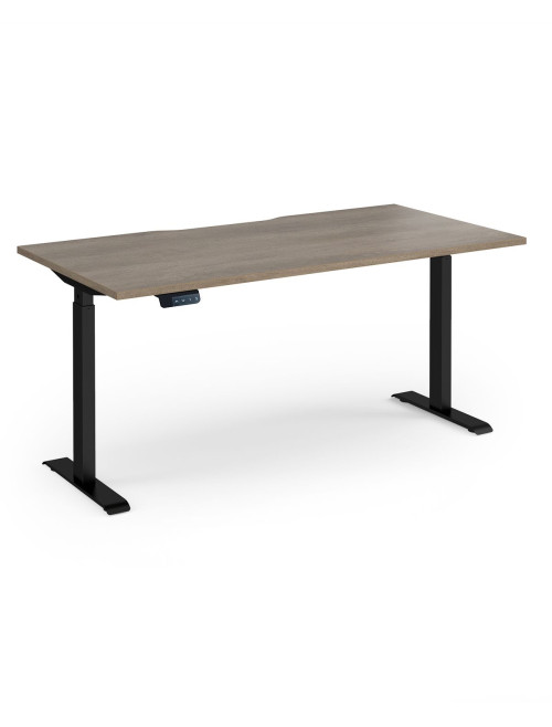 Sit Stand Desk Nebraska Oak Elev8 Contract Height Adjustable Desk 1600mm EVC-1600-S-NO - enlarged view