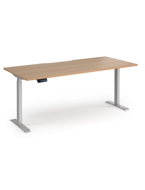 Sit Stand Desk Beech Elev8 Contract Height Adjustable Desk 1800mm EVC-1800-S-B - enlarged view