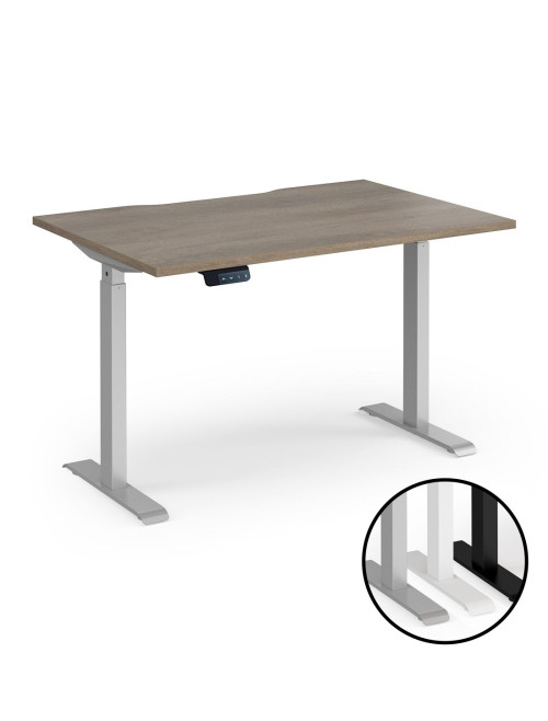 Sit Stand Desk Nebraska Oak Elev8 Contract Height Adjustable Desk 1200mm EVC-1200-S-NO
