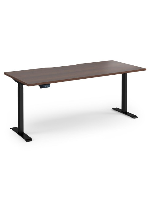 Sit Stand Desk Walnut Elev8 Contract Height Adjustable Desk 1800mm EVC-1800-S-W - enlarged view
