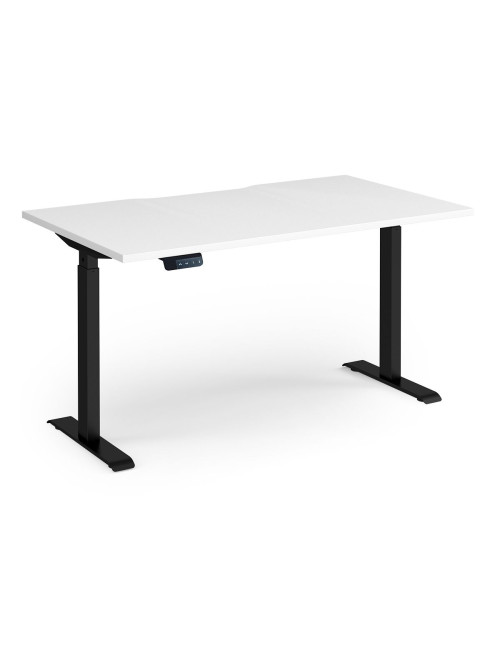 Sit Stand Desk White Elev8 Contract Height Adjustable Desk 1400mm EVC-1400-S-WH - enlarged view