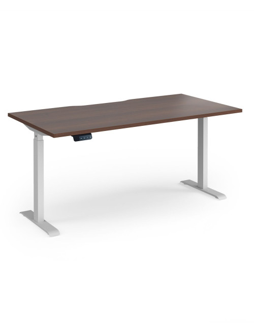 Sit Stand Desk Walnut Elev8 Contract Height Adjustable Desk 1600mm EVC-1600-S-W - enlarged view