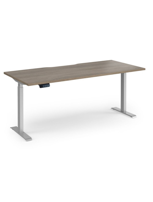 Sit Stand Desk Nebraska Oak Elev8 Contract Height Adjustable Desk 1800mm EVC-1800-S-NO - enlarged view