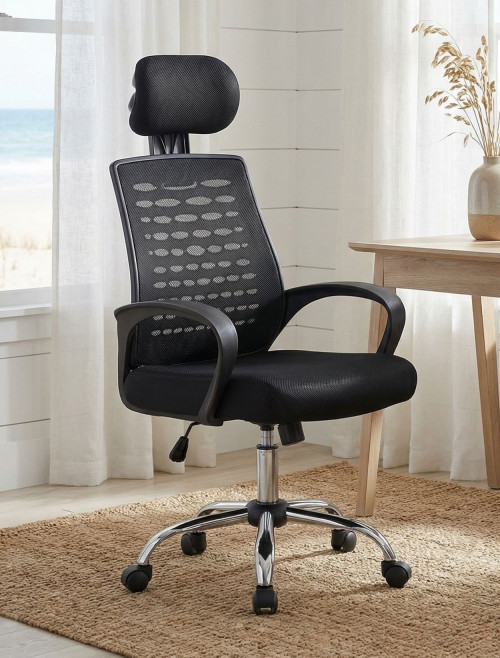 Mesh Office Chair Black Sigma High Back Mesh Chair by Nautilus