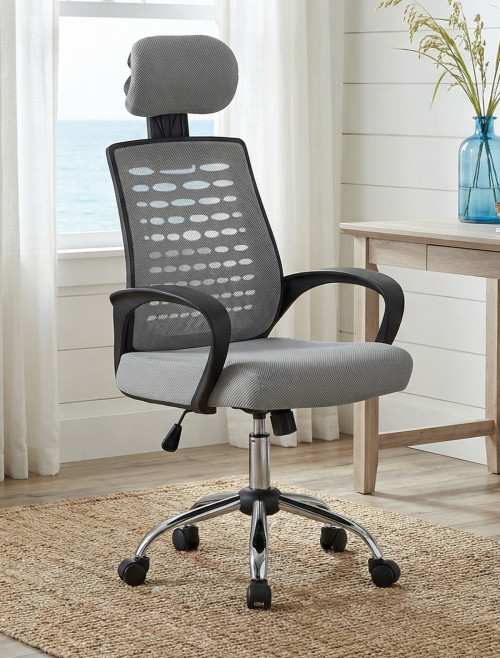 Mesh Office Chair Grey Sigma High Back Mesh Chair by Nautilus