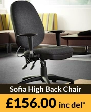 Sofia High Back Fabric Managers Chair