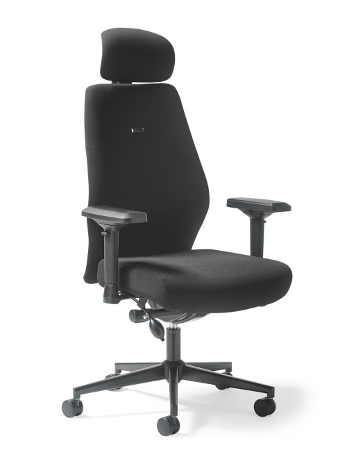 Office Chair Black Hatha High Back Posture Task Chair HAT301K2-K - enlarged view