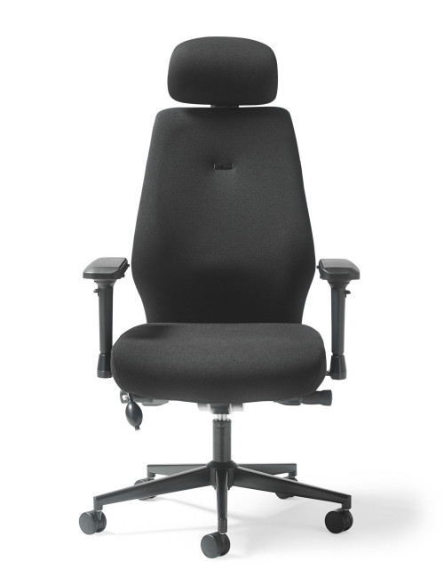 Office Chair Black Hatha High Back Posture Task Chair HAT301K2-K