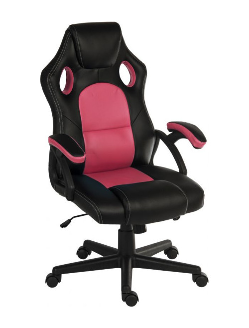 Gaming Chair Kyoto Black and Pink Racing Chair 6996