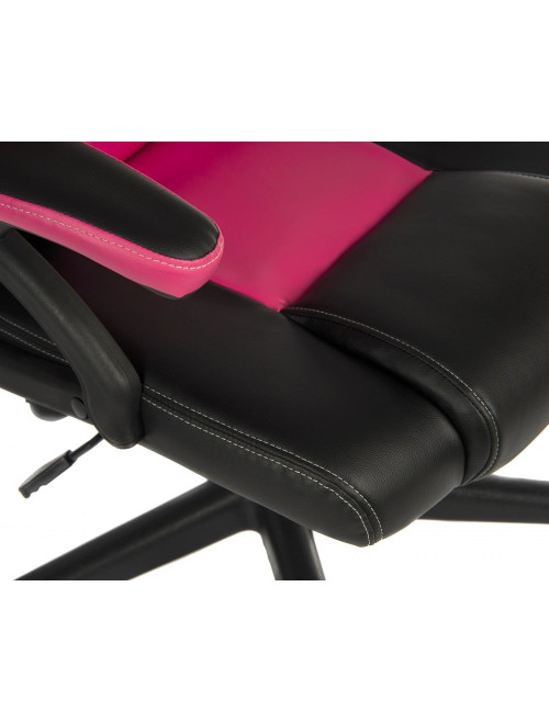 Gaming Chair Kyoto Black and Pink Racing Chair 6996 - enlarged view