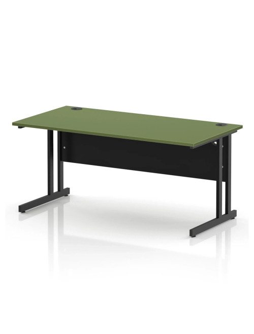Moss Green Office Desk Impulse 1600mm Rectangular Straight Desk TT000417 - enlarged view