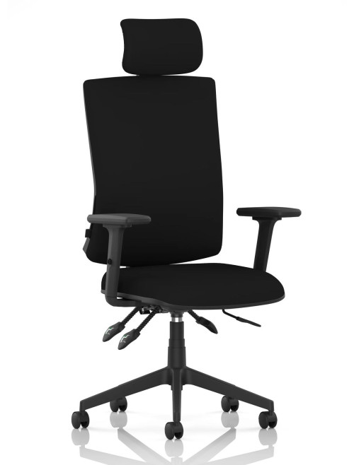 Office Chairs Orlena Black Task Operator Chair with Arms OP000383 - enlarged view