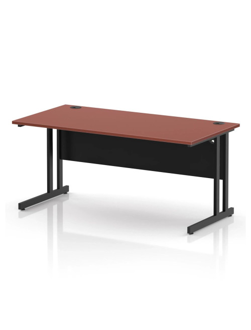 Brick Red Office Desk Impulse 1600mm Rectangular Straight Desk TT000413 - enlarged view