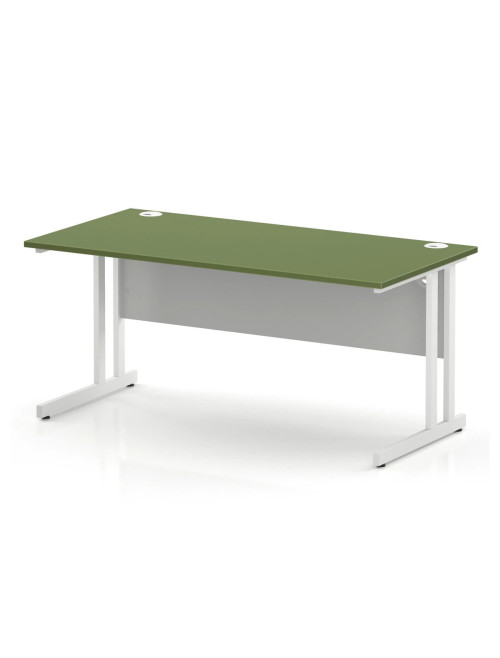 Moss Green Office Desk Impulse 1600mm Rectangular Straight Desk TT000417 - enlarged view