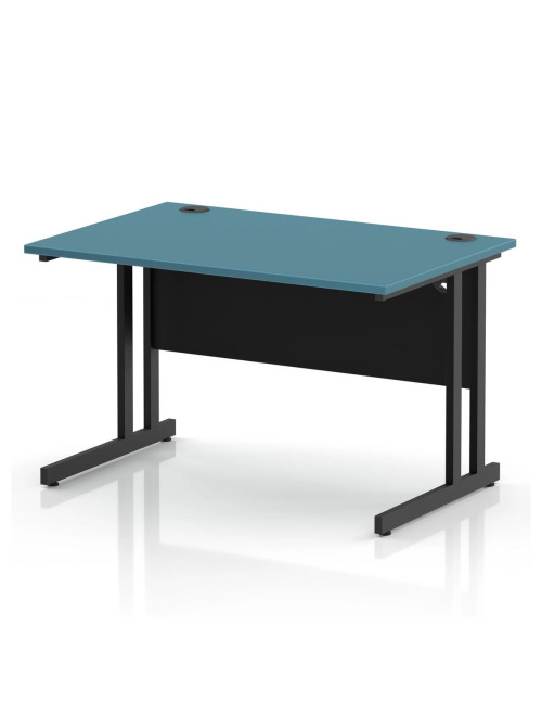 Dark Teal Office Desk Impulse 1200mm Rectangular Straight Desk TT000395 - enlarged view