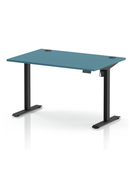 Air Lite Height Adjustable Office Desk Dark Teal 1200mm Sit Stand Desk HA04481 - enlarged view