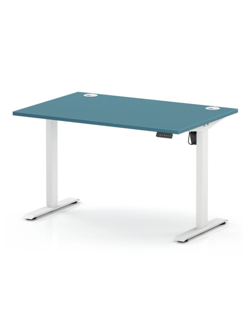 Air Lite Height Adjustable Office Desk Dark Teal 1200mm Sit Stand Desk HA04481 - enlarged view