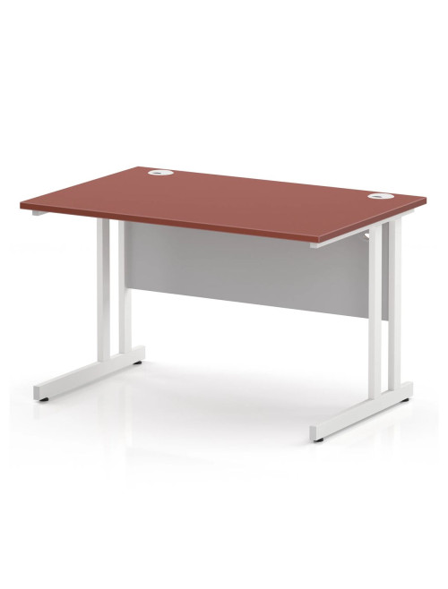 Brick Red Office Desk Impulse 1200mm Rectangular Straight Desk TT000393 - enlarged view