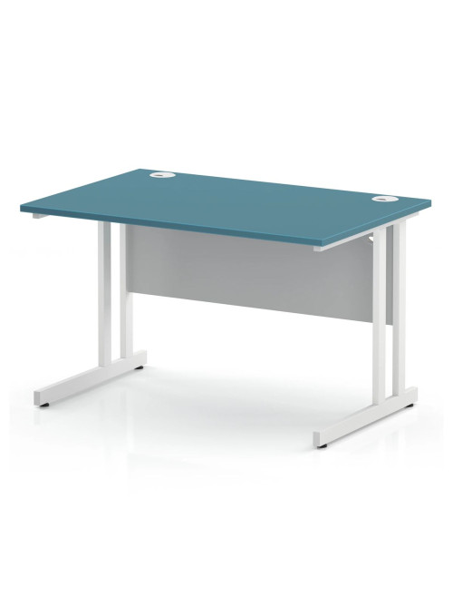 Dark Teal Office Desk Impulse 1200mm Rectangular Straight Desk TT000395 - enlarged view