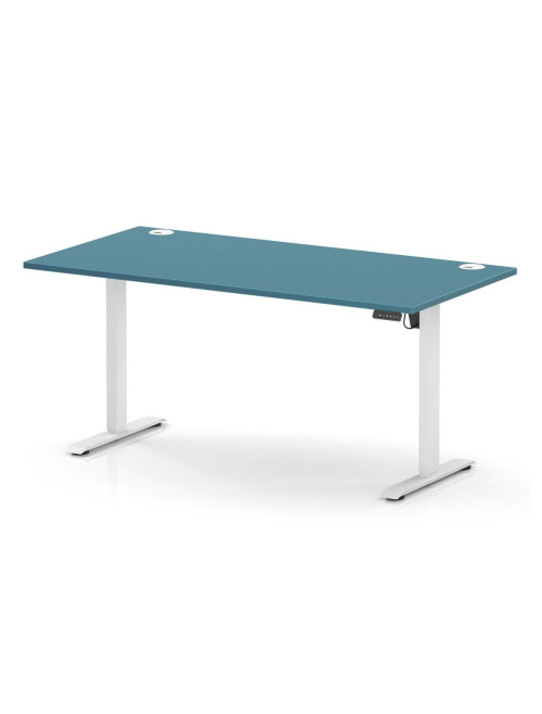 Air Lite Height Adjustable Office Desk Dark Teal 1600mm Sit Stand Desk HA04511 - enlarged view