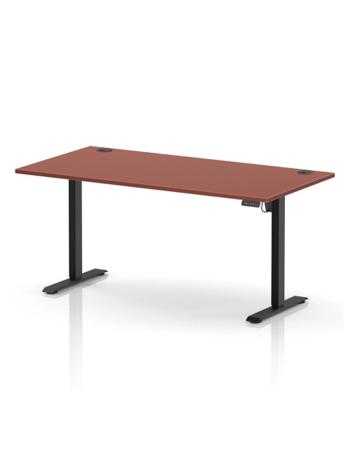 Air Lite Height Adjustable Office Desk Brick Red 1600mm Sit Stand Desk HA04505 - enlarged view