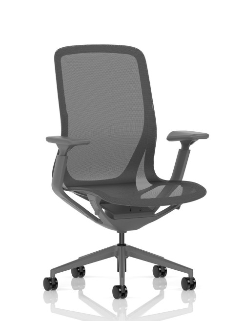 Mesh Office Chair Lumo Shadow Grey Task Operator Chair EX000267 - enlarged view
