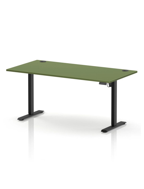Air Lite Height Adjustable Office Desk Moss Green 1600mm Sit Stand Desk HA04517 - enlarged view