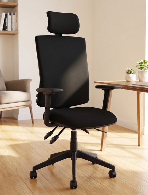 Office Chairs Orlena Black Task Operator Chair with Arms OP000383