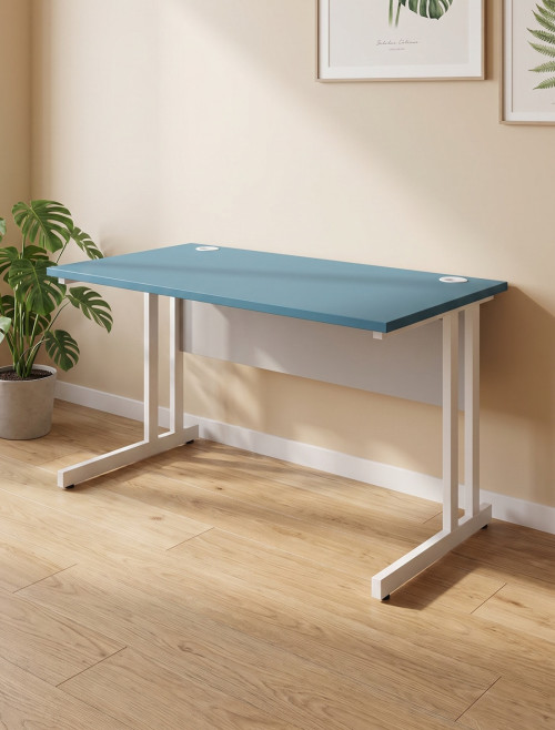 Dark Teal Office Desk Impulse 1200mm Rectangular Straight Desk TT000395