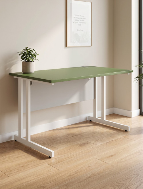Moss Green Office Desk Impulse 1200mm Rectangular Straight Desk TT000397