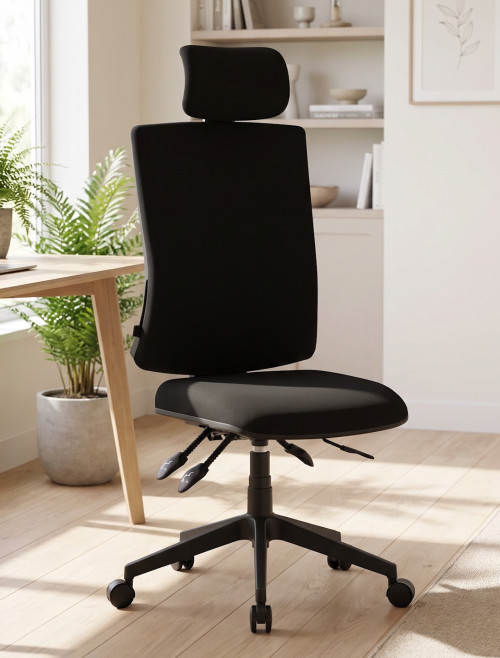 Office Chairs Orlena Black Task Operator Chair OP000382